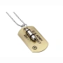 Мъжки военен комплект Dog Tag с жетон и висулка куршум – Неръждаема стомана 10215, снимка 1