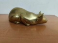 Масивна бронзова статуетка на котка с изящна изработка и класически дизайн от средата на XX век, снимка 2