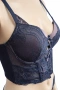Hunkemöller сутиен/корсет с дантела и меки чашки – размер 75D, снимка 1
