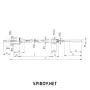 Жило за спирачки на ремарке/платформа KNOTT M8 1140mm – 930mm, снимка 2