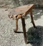 Трикраки стари столчета и маси, стол, маса паралия, синия, снимка 7