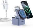 Сгъваема зарядна стойка BENFEI 3-в-1, безжична зарядна станция за iPhone, Apple Watch и AirPods, снимка 1