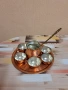 Бакърен сервиз за кафе, снимка 2