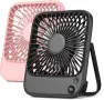 Комплект от 2 броя преносими настолни вентилатори TOPK (TOPK 2-Pack Portable Desk Fan), снимка 1
