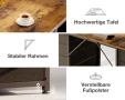 Бюро Coleshome 120см с 8 чекмеджета кафяво, снимка 5