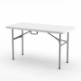 Сгъваема правоъгълна градинска маса, бяла - 181.5 × 74 × 74 см, снимка 2