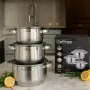 Cheffinger - комплект тенджери от неръждаема стомана – здравина, стил и готвене без компромис, снимка 3