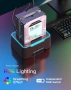 Докинг станция за RGB твърд диск, двойна докинг станция за 2,5/3,5 инча SATA HDD SSD,клониране..., снимка 4
