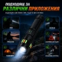 Мощен акумулаторен лазерен LED фенер далекобоен тактически ръчен прожектор водоустойчив USB къмпинг, снимка 7