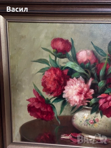 Картина Цветя Масло, снимка 2 - Картини - 54241446