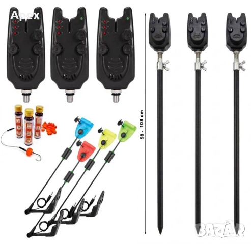 Шаранджийски Сигнализатори и Светещи Обтегачи.Електронeн Сигнализатор,Обтегач,Стойка,КолчетаСуингери, снимка 6 - Екипировка - 54006366