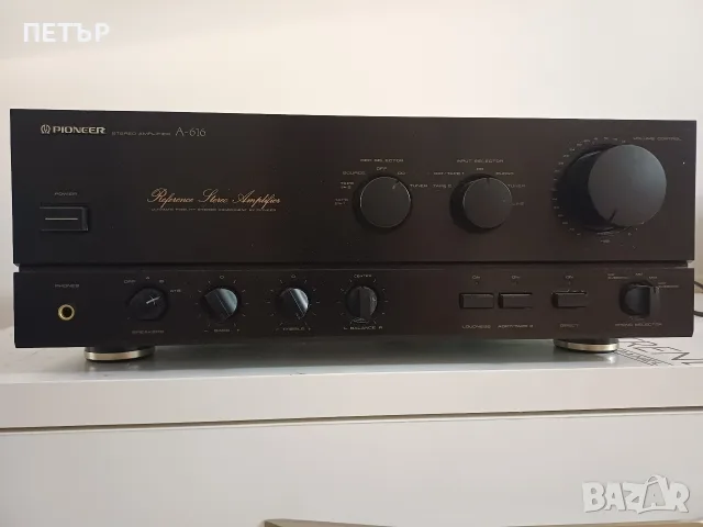  Pioneer A 616 . 650 W  14 кг . 42.0 х 16.2 х 423.5 усилватела е в много добро състояние, снимка 4 - Ресийвъри, усилватели, смесителни пултове - 55645222