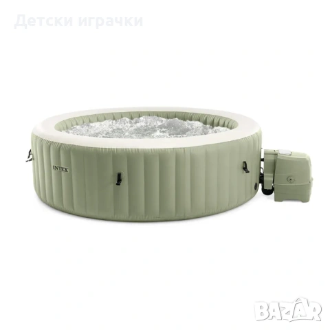 Надуваемо джакузи Pure Spa Bubble Therapy Intex с диаметър 196см, с 4 места, зелено, снимка 13 - Други - 54258846