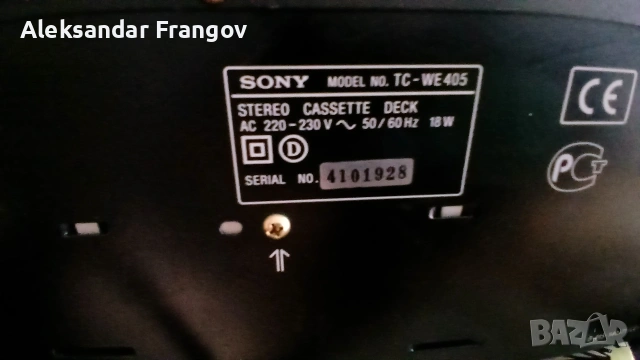 SONY TC - WE 405 STEREO CASSETTE DECK, снимка 8 - Декове - 55280620