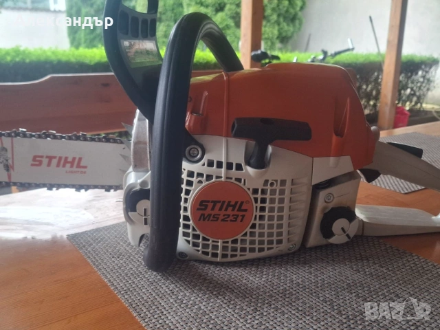 [ТОП] Моторен трион STIHL MS 231, 42,6 куб.см., 2,7 к.с., 35см, снимка 4 - Моторни триони/резачки - 54899622