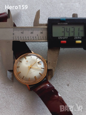 Два броя мъжки часовници;Certina automatic 27 jewels,и BASIS sport стоп секунди хронометър 1940год., снимка 10 - Мъжки - 54810116