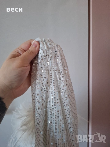 Официална рокля с пух , снимка 4 - Рокли - 54302331