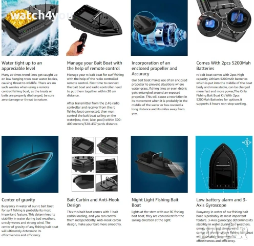 НОВА ЛОДКА ЗА ЗАХРАНКА С GPS.ЛОДКИ ЗА РИБОЛОВ.ФИДЕР ЛОДКА BAIT BOAT РИБАРСКИ И РИБОЛОВНИ ЛОДКИ, снимка 5 - Такъми - 48975053