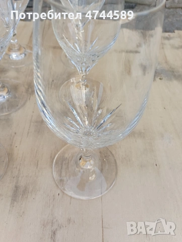 6 кристални чаши, снимка 2 - Чаши - 54091529