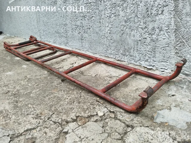 Стара Соц Сгъваема Метална Шахтова Стълба. / 8 кг. / НОМЕР 1282., снимка 6 - Антикварни и старинни предмети - 55325675
