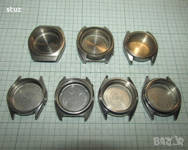 Каси за механични часовници Seiko, втора употреба, сет 7 бр.