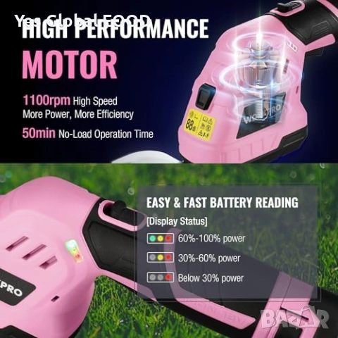 WORKPRO 2-в-1 акумулаторна ножица за трева и храсти 12V, снимка 5 - Градинска техника - 55197135