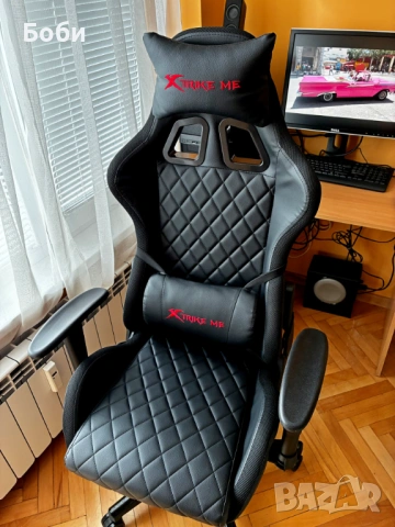 НОВ Геймърски стол - Светещ с дистанционно, снимка 2 - Столове - 54091820