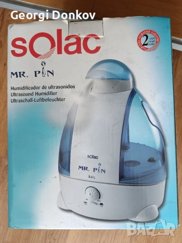 Чисто нов ултразвуков овлажнител за въздух Solac Mr. Pin (3.5L)