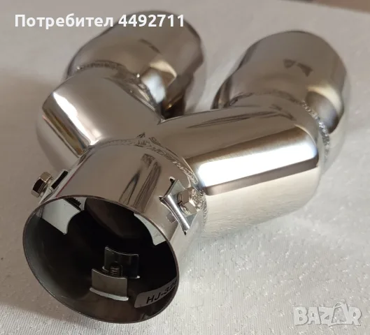 Продавам хромиран накрайник за ауспух на автомобил , снимка 3 - Части - 55659268