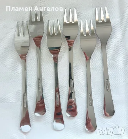 Малки десертни вилички "Петко Денев" Габрово , снимка 4 - Прибори за хранене, готвене и сервиране - 55452626