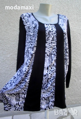 3XL Нова туника М.Collection в черно и бяло , снимка 2 - Туники - 55288802