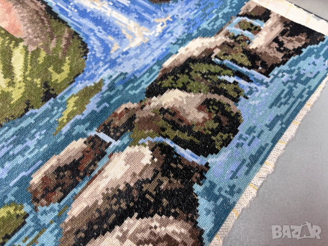 Ушит Гоблен "Водната фея"-52см х 34 см, снимка 4 - Гоблени - 54056297