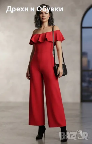 Червен гащеризон H&M 