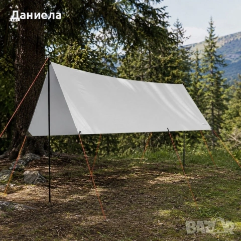 Слънцезащитно платно с метални пръти 3x4x2.4 м – UV защита и водоустойчив навес за двор
