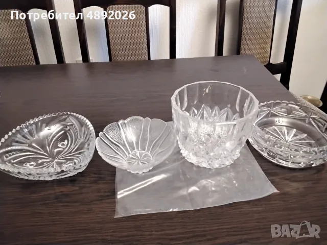 Кристални купи за бонбони, сладки, ядки