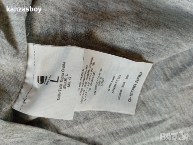 G-star Anvan - мъжка тениска р-р L, снимка 5 - Тениски - 54136790