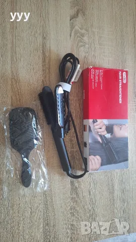 Четка преса за коса TYMO Flipro Hair Straightener Brush 2 in 1 200M Ions Ceramic Black 