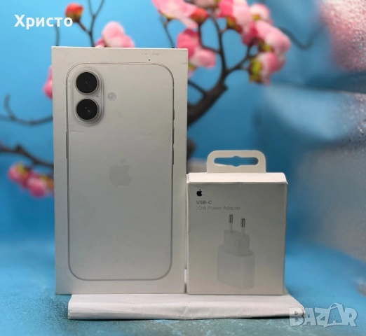 НОВ!!! Apple iPhone 17, 256GB, 5G, White + подарък оригинално зарядно Apple 