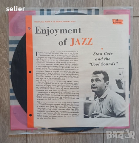 Stan Getz ‎– The Cool Jazz Of Stan Getz Издание 🇺🇸 USA  Състояние:VG+ Рядка щатска плоча за фенове, снимка 2 - Грамофонни плочи - 54719509