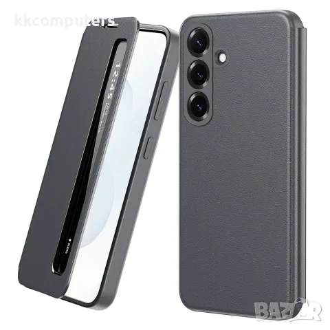 За Samsung Galaxy A57 5G Smart View Кожен Калъф с Прозорец, NFC Активиране и Скрийн Протектор – 4 цв, снимка 2 - Калъфи, кейсове - 55611417