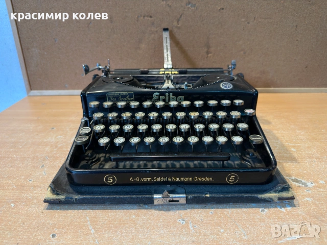 стара немска пишеща машина "NAUMANN ERIKA", снимка 7 - Антикварни и старинни предмети - 55018353