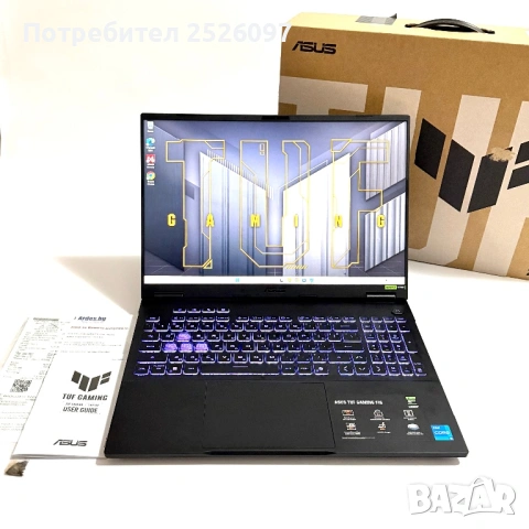 ASUS TUF F16/165Hz FHD+/RTX 5060/i5-14450HX/16GB DDR5/1TB/Гаранция 4г./RGB