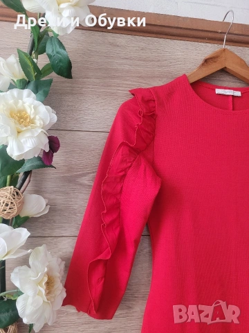 Червена рокля Zara , снимка 5 - Рокли - 54074125