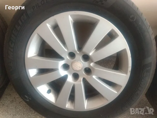 Джанти с гуми оригинални за Subaru Tribeca/Outback 18х8JJ OFF55,, снимка 6 - Гуми и джанти - 55570028