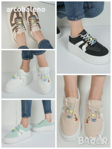 Дамски ниски маратонки, 5цвята 