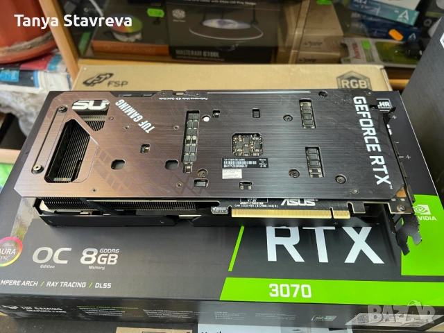 Видеокарта ASUS TUF-RTX3070-O8G-GAMING 8GB, снимка 4 - Видеокарти - 54496058