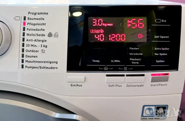 Пералня  AEG 6000 SERIES  - 8 кг, снимка 5 - Перални - 55650572