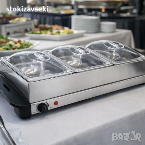 Електрически нагревател за бюфет 2 в 1 - винаги топла храна, снимка 4 - Други стоки за дома - 54083212