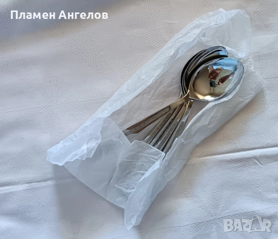 Комплект от 6 броя лъжици "Сърп и чук" Велико Търново-Нови. , снимка 7 - Прибори за хранене, готвене и сервиране - 54706155