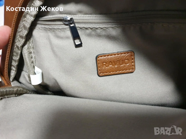 Нова. Дамска оригинална раница/чанта за през рамо (sling bag) RAVUO., снимка 9 - Чанти - 54963161